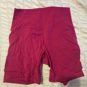 Amazon Women's High-Waisted Magenta Bike Shorts